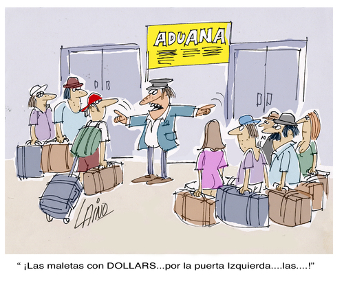Cartoon: Las Maletas (medium) by LAINO tagged maletas
