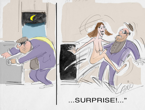 Cartoon: Surprise (medium) by LAINO tagged surprise