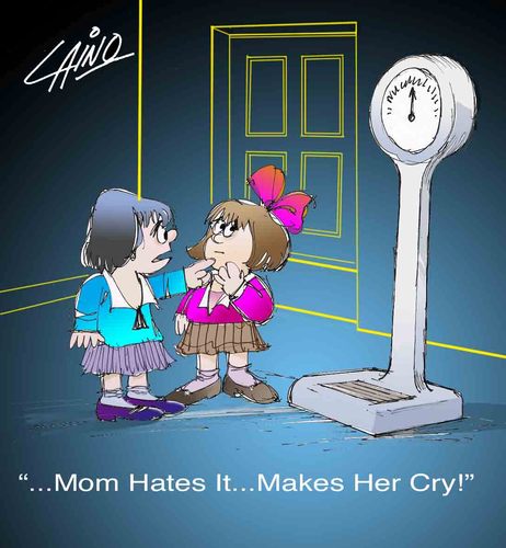 Cartoon: WEIGH IN (medium) by LAINO tagged kids,children