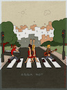 Cartoon: Ampelcartoon (small) by hollers tagged abba,abbey,road,beatles,ampel,rot,album,cover,musik,pop,hollers