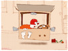 Cartoon: Rosie (small) by hollers tagged woman,dog,flower,box,accident,drive,passenger,indoor,wheel,broken,bad,conscience