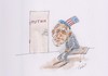 Cartoon: Putin (small) by Erki Evestus tagged russia,putin,america,door,behind