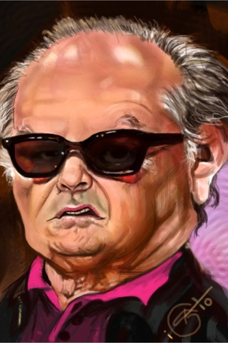 Cartoon: nicholson (medium) by salnavarro tagged fingerpainted