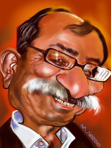 Cartoon: Samir Alramahi (medium) by salnavarro tagged caricature,digital,samir,alramahi,ipad,fingerpainted