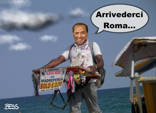 Cartoon: Das wars wohl!? (medium) by besscartoon tagged besscartoon,bess,cavaliere,bastard,bunga,steuerhinterziehung,korruption,italien,berlusconi,silvio,regierungskrise,roma,arrivederci,rom,pdl,italia,forza,partei