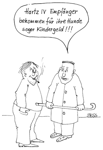 Cartoon: Kindergeld (medium) by besscartoon tagged hartz,armut,arm,kindergeld,arge,sozialamt,hund,bess,besscartoon