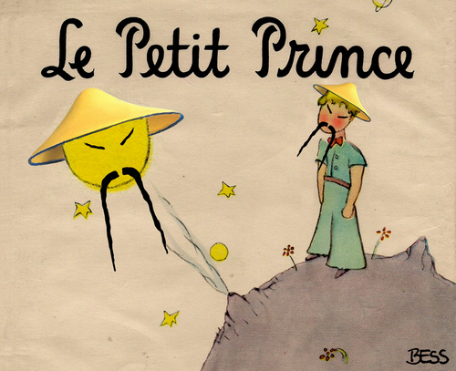 Cartoon: Le Petit Prince (medium) by besscartoon tagged china,mondlandung,raumfahrt,jadehase,technik,weltraum,le,petit,prince,antoine,de,saint,exupery,bess,besscartoon