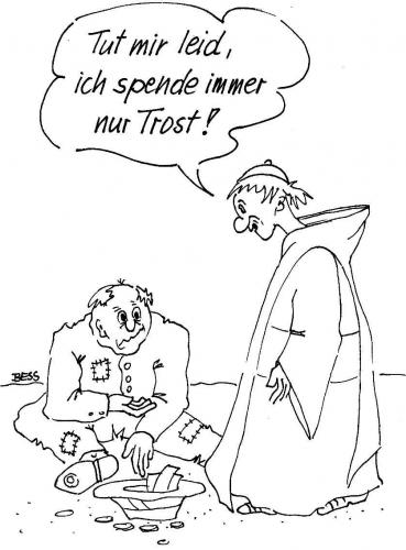 Cartoon: Spenden (medium) by besscartoon tagged kirche,pfarrer,männer,bettler,armut,spende,religion,bess,besscartoon