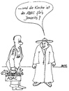 Cartoon: ADAC fürs Jenseits (small) by besscartoon tagged kirche,religion,katholisch,jenseits,pfarrer,himmel,adac,bess,besscartoon