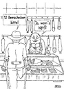 Cartoon: Beinscheiben (small) by besscartoon tagged man,metzger,amputiert,handicap,behinderung,wurst,fleisch,metzgerei,bein,scheiben,bess,besscartoon