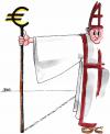 Cartoon: Euromania (small) by besscartoon tagged religion,geld,bischof,mann,christentum,kirche,katholisch,euro,bess,besscartoon