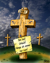 Cartoon: bin auf Urlaub (small) by besscartoon tagged christentum,kirche,inri,religion,urlaub,rumhängen,katholisch,evangelisch,kreuz,kreuzigung,jesus,bess,besscartoon
