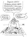Cartoon: Diagnose ADHS (small) by besscartoon tagged schule,pädagogik,kind,adhs,therapeut,lehrer,bess,besscartoon