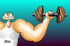 Cartoon: Hirnlos (small) by besscartoon tagged besscartoon,bess,intelligenz,gehirn,hirn,bodybuilder,doping,anabolika,sport,mann,hantel,kraft,kraftsport