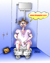 Cartoon: Notfall (small) by besscartoon tagged mann,klo,wc,toilette,internet,www,klopapier,not,notdurft,frust,hilfe,bess,besscartoon