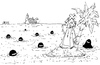 Cartoon: Oh Gott oh Gott (small) by besscartoon tagged insel,pfarrer,kreuz,religion,katholisch,burka,bess,besscartoon