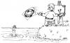 Cartoon: ohne Titel (small) by besscartoon tagged männer insel maler kunst rettungsring ertrinkender bess besscartoon