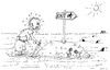 Cartoon: Richtungsweisend (small) by besscartoon tagged meer,insel,schiffbruch,exit,ausgang,bess,besscartoon