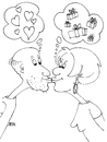 Cartoon: Träume (small) by besscartoon tagged mann,frau,beziehung,paar,sex,wünsche,träume,geschenk,fest,weihnachten,herz,geburtstag,bess,besscartoon