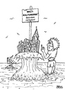Cartoon: Weltkulturerbe (small) by besscartoon tagged insel,meer,kirche,kreuz,weltkulturerbe,betreten,verboten,ruine,mann,bess,besscartoon