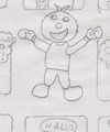 Cartoon: POTATO-MAN (small) by m tagged kinderzeichnung,kartoffelmann,naiv