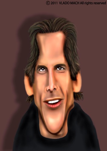 Cartoon: Ben Stiller (medium) by Vlado Mach tagged ben,stiler,movie,comedian,actor