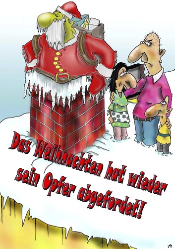 Cartoon: Weihnachten (medium) by Vlado Mach tagged weihnachten,santa,unfall