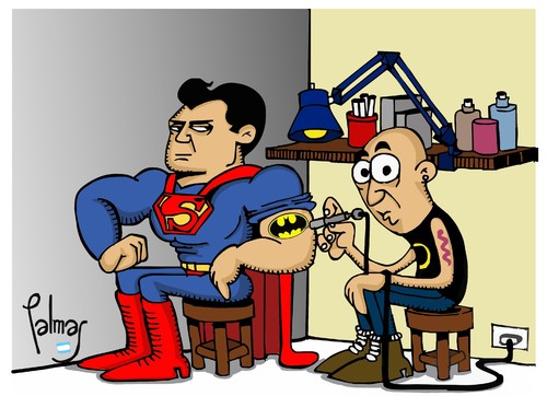 Cartoon: Superman (medium) by Palmas tagged suoerman