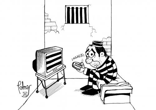 Cartoon: TV (medium) by Palmas tagged presos