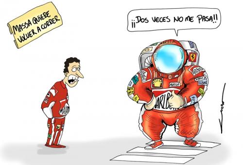 Cartoon: FELIPE MASSA F1 (medium) by lucholuna tagged felipe,massa,accident