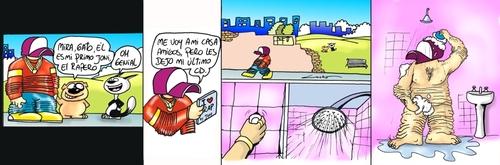 Cartoon: rap boy (medium) by lucholuna tagged rap,gato,mancha