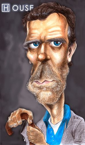 Cartoon: Dr House (medium) by Eno tagged hugh,laurie,doteur,house