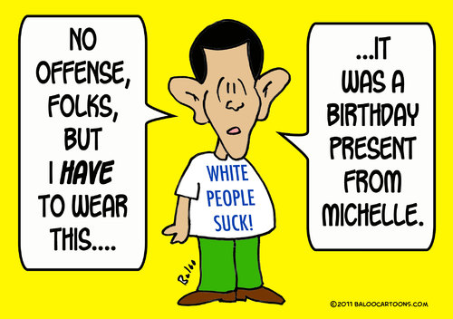 Cartoon: 1from michelle obama white peopl (medium) by rmay tagged 1from,michelle,obama,white,peopl