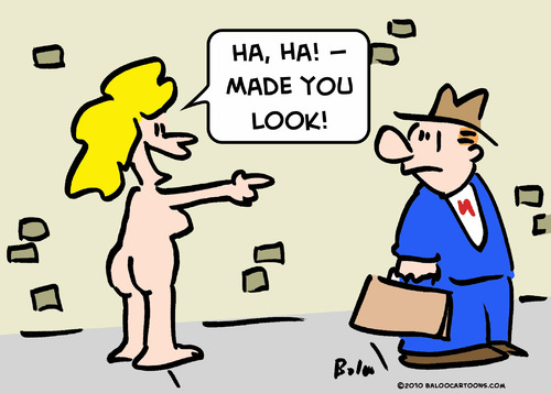 Cartoon: aha made you look nude (medium) by rmay tagged ha,made,you,look,nude