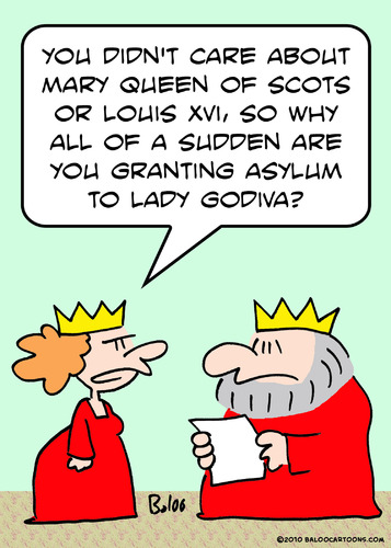 Cartoon: asylum lady godiva king (medium) by rmay tagged asylum,lady,godiva,king