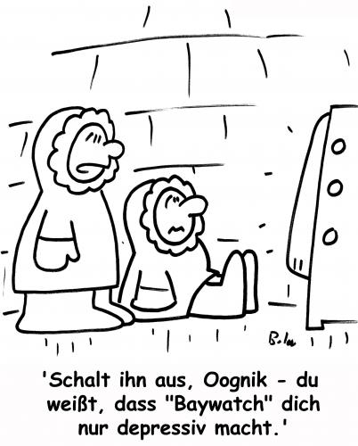 Cartoon: Baywatch Eskimoes Deutsch (medium) by rmay tagged eskimo,baywatch,depressiv