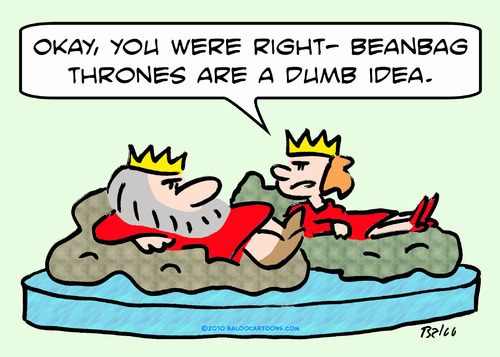 Cartoon: beanbag throne king queen (medium) by rmay tagged beanbag,throne,king,queen