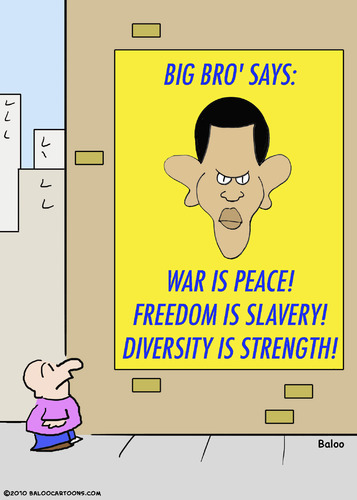 Cartoon: big bro diversity strength obama (medium) by rmay tagged big,bro,diversity,strength,obama