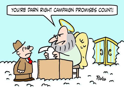 Cartoon: campaign promises st. peter heav (medium) by rmay tagged campaign,promises,st,peter,heav