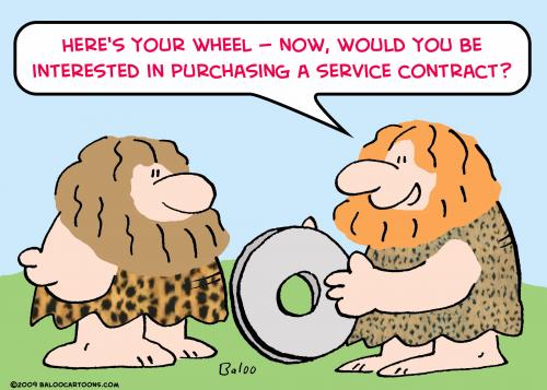 Cartoon: cave wheel service contract (medium) by rmay tagged cave,wheel,service,contract