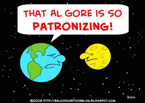 Cartoon: EARTH AL GORE PATRONIZING (medium) by rmay tagged earth,al,gore,patronizing