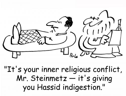 Cartoon: Hassid indigestion (medium) by rmay tagged hassid,indigestion
