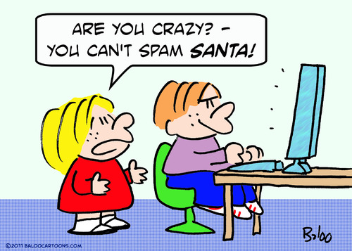Cartoon: kid computer cant spam santa (medium) by rmay tagged kid,computer,cant,spam,santa