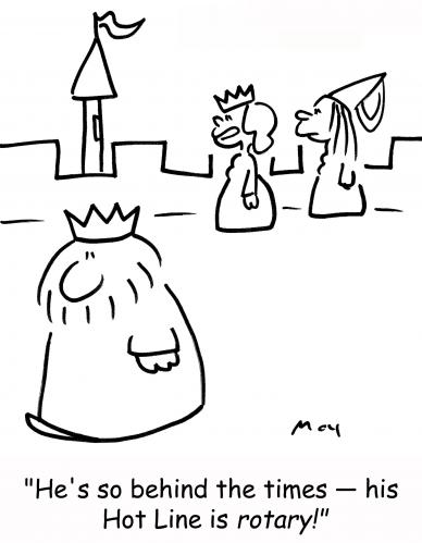 Cartoon: king hot line (medium) by rmay tagged king,hot,line