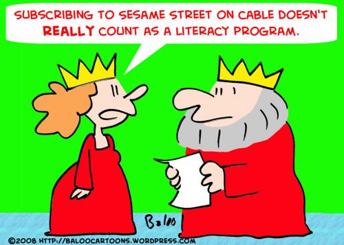 Cartoon: KING LITERACY PROGRAM SESAME STR (medium) by rmay tagged king,literacy,program,sesame,street