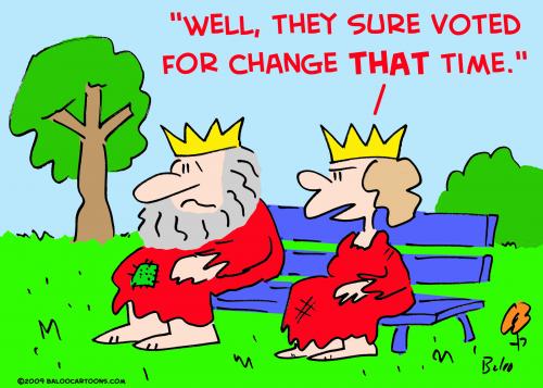 Cartoon: king queen voted change (medium) by rmay tagged king,queen,voted,change