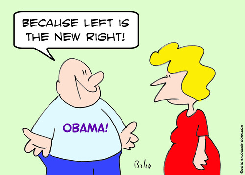 Cartoon: left new right obama (medium) by rmay tagged left,new,right,obama