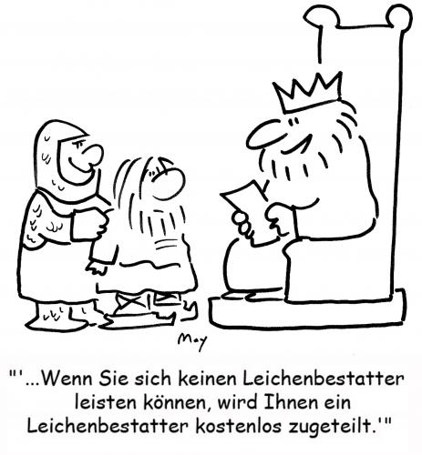 Cartoon: Leichenbestatter (medium) by rmay tagged leichenbestatter,könig