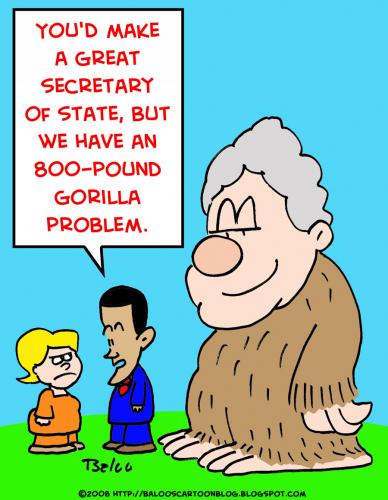 Cartoon: OBAMA HILLARY CLINTON SECRETARY (medium) by rmay tagged obama,hillary,clinton,secretary,state