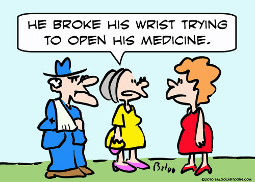 Cartoon: open medicine broke wrist old (medium) by rmay tagged open,medicine,broke,wrist,old